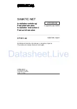 Samsung SIMATIC NET CP 5611 A2 Installation Instructions / Product Information предпросмотр