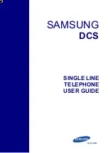 Samsung SINGLE LINE TELEPHONE User Manual предпросмотр