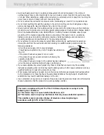 Предварительный просмотр 4 страницы Samsung SIR-S310W Owner'S Manual