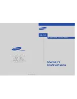 Samsung SIR-T151 Owner'S Instructions Manual preview