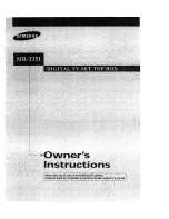 Preview for 1 page of Samsung SIR-T351 Owner'S Instructions Manual