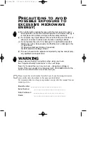 Preview for 2 page of Samsung SJ0390W Owner'S Instructions Manual