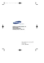 Preview for 21 page of Samsung SJ0396W Owner'S Instructions Manual