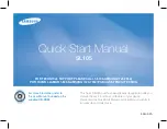 Samsung SL105 Quick Start Manual preview