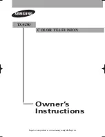 Preview for 1 page of Samsung SlimFit TX S2783 Owner'S Instructions Manual