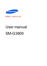 Предварительный просмотр 1 страницы Samsung SM-G3609 User Manual