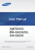 Preview for 1 page of Samsung SM-G9200 User Manual