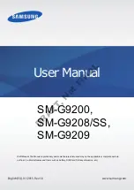 Предварительный просмотр 1 страницы Samsung SM-G9200 User Manual