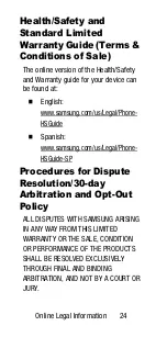 Preview for 33 page of Samsung SM-N915V Product Safety & Warranty Information