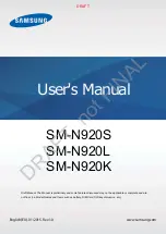 Preview for 1 page of Samsung SM-N920S User Manual