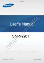 Preview for 1 page of Samsung SM-N920T User Manual