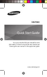 Предварительный просмотр 2 страницы Samsung SM-P900 Quick Start Manual