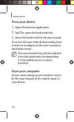 Предварительный просмотр 13 страницы Samsung SM-P900 Quick Start Manual