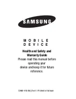 Preview for 1 page of Samsung SM-R350 Health And Safety And Warranty Manual