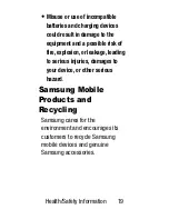 Preview for 27 page of Samsung SM-R350 Health And Safety And Warranty Manual