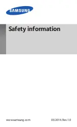 Samsung SM-R350 Safety Information Manual preview