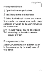 Предварительный просмотр 11 страницы Samsung SM-T255S Quick Start Manual