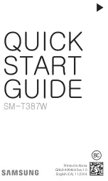 Samsung SM-T387W Quick Start Manual preview