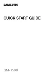 Preview for 2 page of Samsung SM-T500 Quick Start Manual