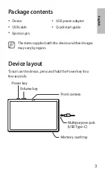 Предварительный просмотр 4 страницы Samsung SM-T500 Quick Start Manual