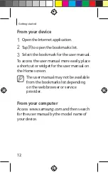 Preview for 12 page of Samsung SM-T537V Quick Start Manual