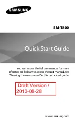 Samsung SM-T805 Quick Start Manual предпросмотр