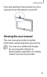 Предварительный просмотр 11 страницы Samsung SM-T900 Quick Start Manual