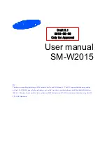Preview for 1 page of Samsung SM-W2015 User Manual