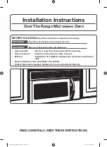 Samsung SME21K6000ASAA Installation Instructions Manual preview