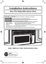 Samsung SMH1816B Installation Instructions Manual предпросмотр