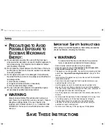 Предварительный просмотр 2 страницы Samsung SMH7178STE Owner'S Manual