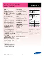 Preview for 2 page of Samsung SMX-F30BN/XAC Specifications