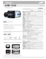 Preview for 1 page of Samsung SNB-1000 Technical Specifications