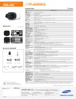 Preview for 2 page of Samsung SNB-6004 Specifications