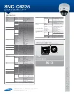 Предварительный просмотр 2 страницы Samsung SNC-C6225 Specifications