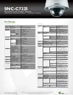 Предварительный просмотр 2 страницы Samsung SNC-C7225 Mini SmartDome Brochure & Specs