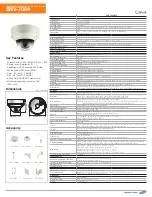 Preview for 2 page of Samsung SNV-7084 Specifications