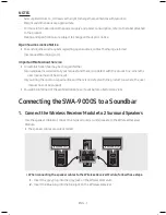 Предварительный просмотр 7 страницы Samsung Sound+ SWA-9000S User Manual