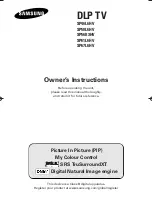 Samsung SP 46L6HV Owner'S Instructions Manual preview