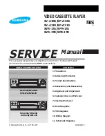 Предварительный просмотр 1 страницы Samsung SP-A10G Service Manual