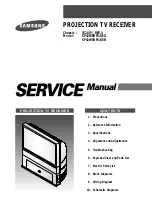 Preview for 1 page of Samsung SP42W5HFX/XEG Service Manual