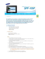 Preview for 20 page of Samsung SPF-105P - Digital Photo Frame UbiSync USB Mini-PC Monitor User Manual