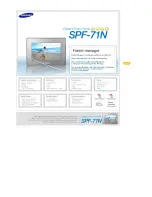 Samsung SPF-71N User Manual preview