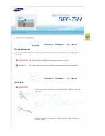 Preview for 2 page of Samsung SPF-72H (Spanish) Manual Del Usuario