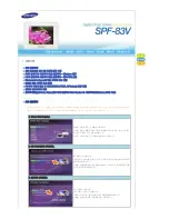 Предварительный просмотр 22 страницы Samsung SPF-83V (Korean) User Manual