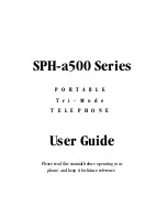 Предварительный просмотр 1 страницы Samsung SPH-a500 Series User Manual