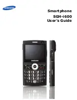 Samsung SPHI600 User Manual preview