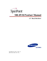 Предварительный просмотр 1 страницы Samsung SpintPoint M8-DVR Product Manual