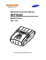 Preview for 1 page of Samsung SPP-R200 Bluetooth Connection Manual