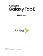 Samsung Sprint Galaxy Tab E User Manual предпросмотр